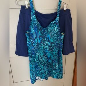 Denim & Co bathing suit size 14 tankini top
with skirt bottom